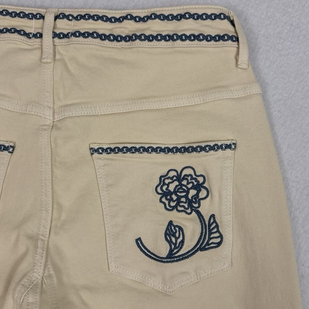 Driftwood Barbara Barrel Jeans Womens 28 Cream Ravishing Rosettes NWT Floral - Picture 14 of 15